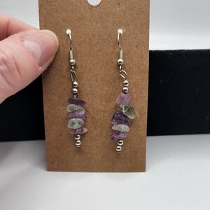 Amethyst Beaded Earrings